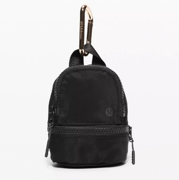 lululemon athletica Handbags - NWT Lululemon City Adventurer Backpack Nano black Air Pod Gold Keychain